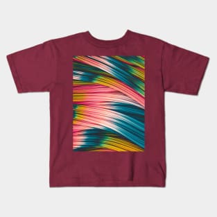 Bubble Gum Colored Abstract Strands Kids T-Shirt